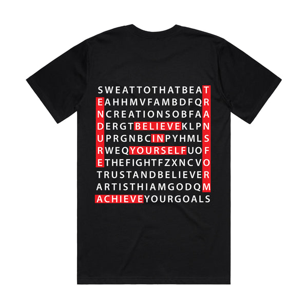 Black Word Search T-Shirt